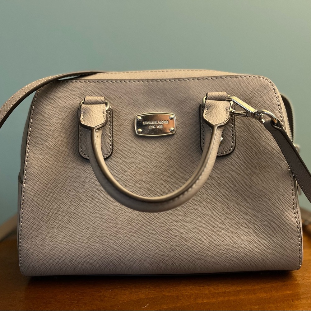 Michael Kors Gray Handbag & Matching Wallet